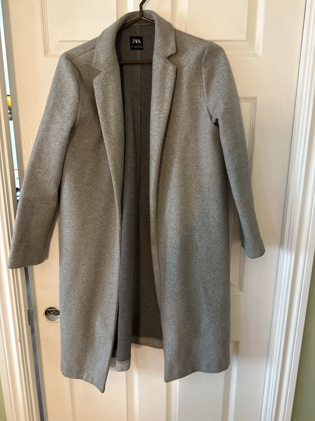 Zara Grey Wool Blend Coat