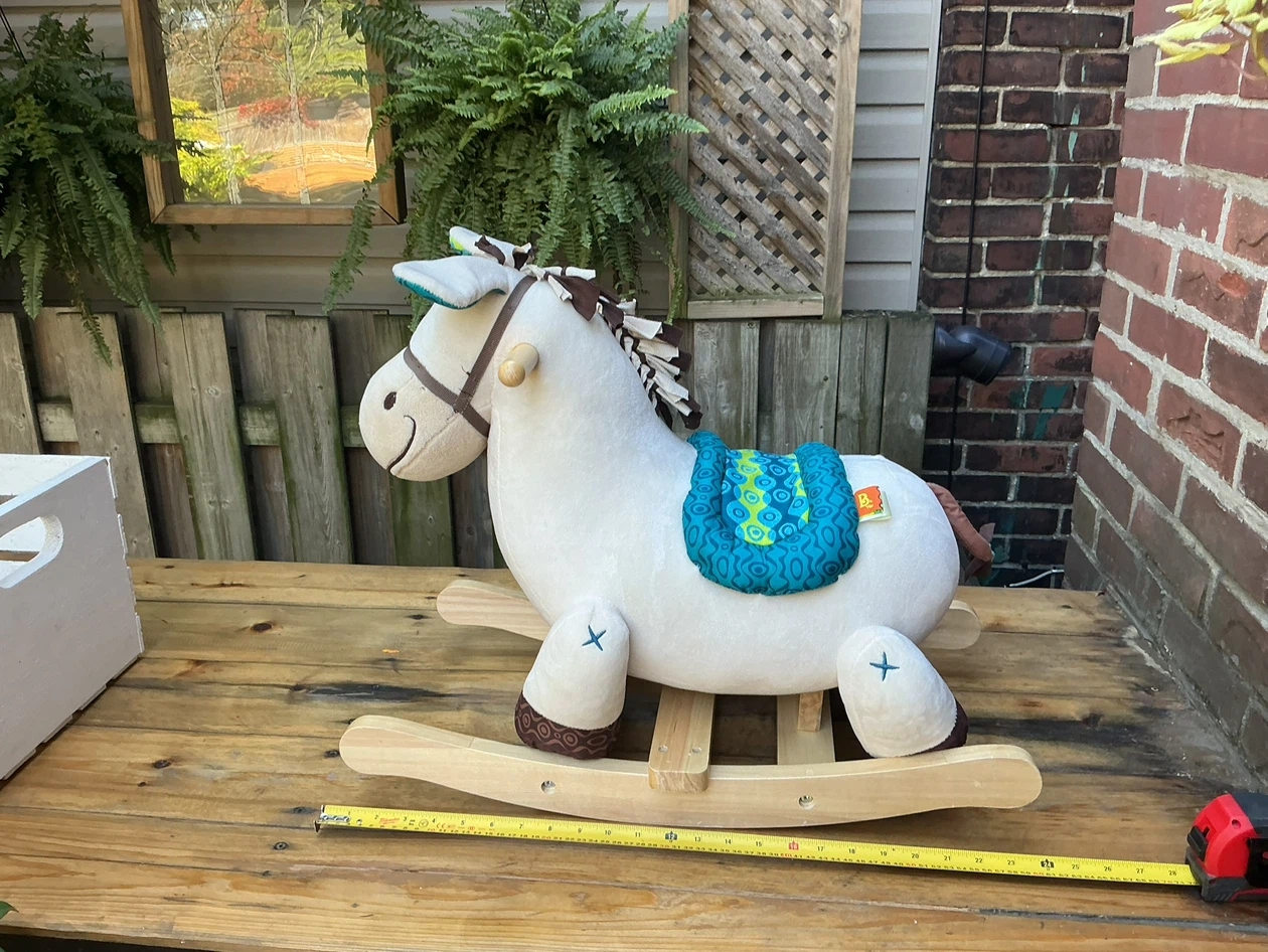 B. Toys Plush Rocking Horse “ROCKY” with Wooden Rockers