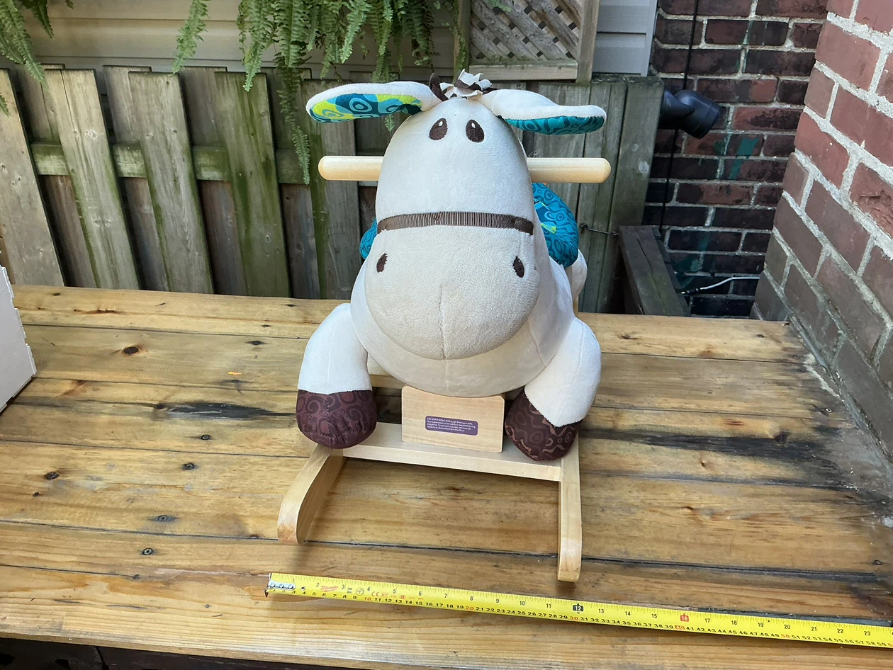 B. Toys Plush Rocking Horse “ROCKY” with Wooden Rockers - photo 3