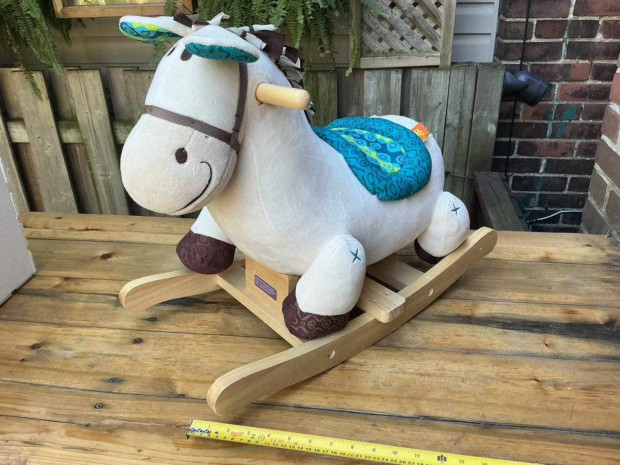 B. Toys Plush Rocking Horse “ROCKY” with Wooden Rockers - photo 5