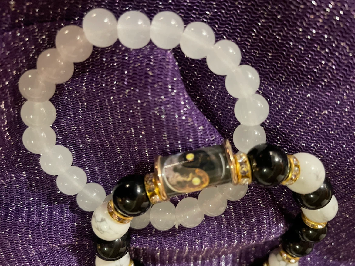 Two Natural Stone Beaded Bracelets - photo 3