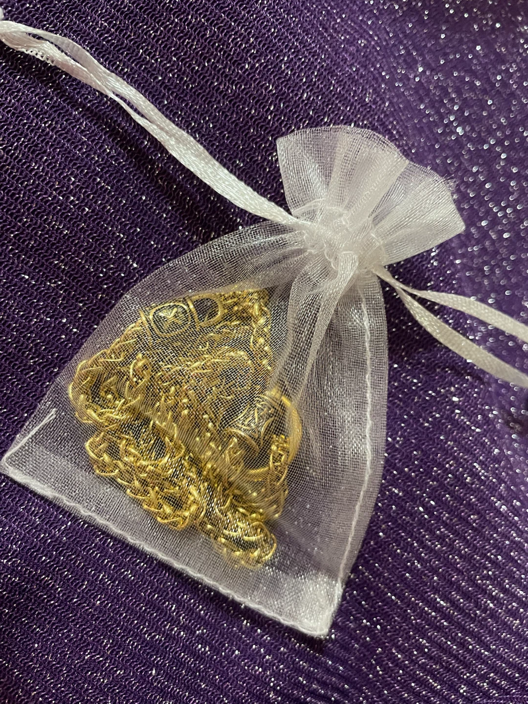Gold Tone Woven Chain Necklace with Ring Clasp - photo 4