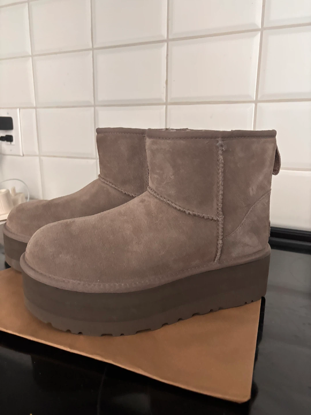 UGG Classic Mini Platform Boots Smoke Plume