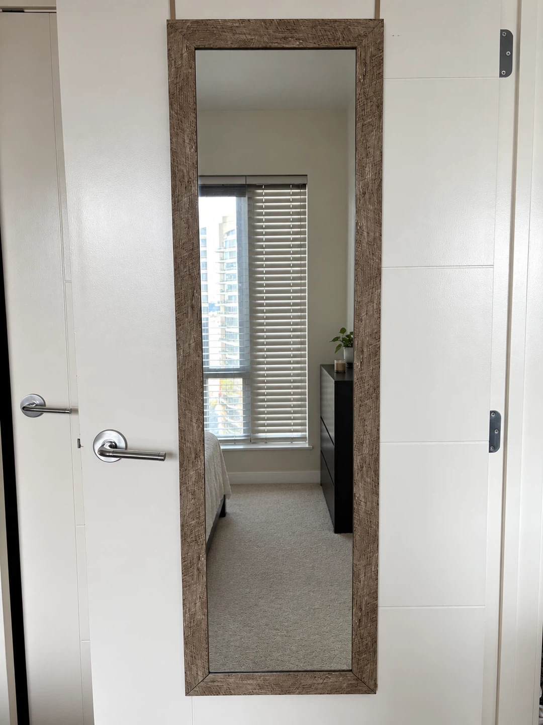 Over-the-Door Wood Frame Mirror