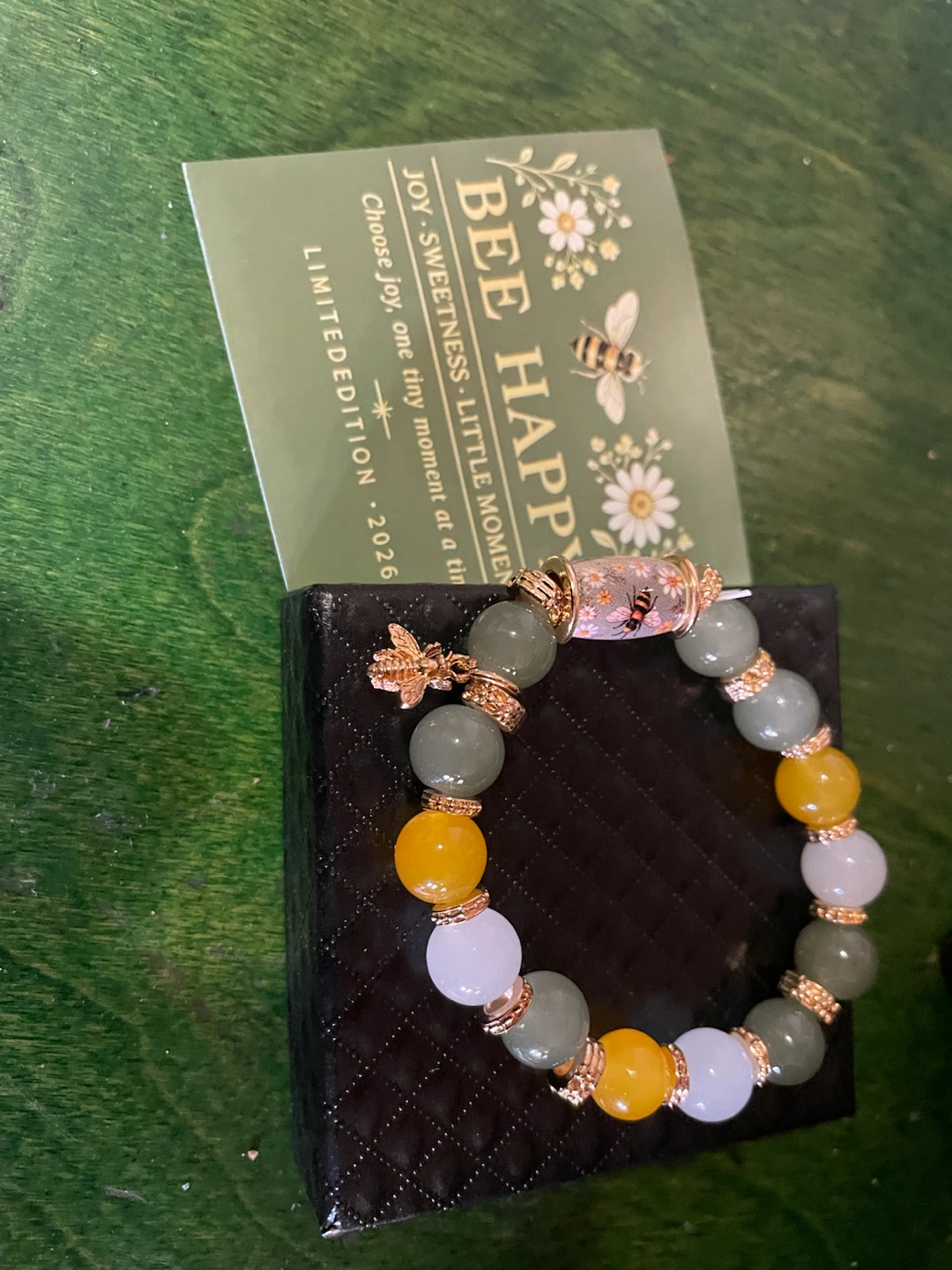 Bee Happy Bead Bracelet