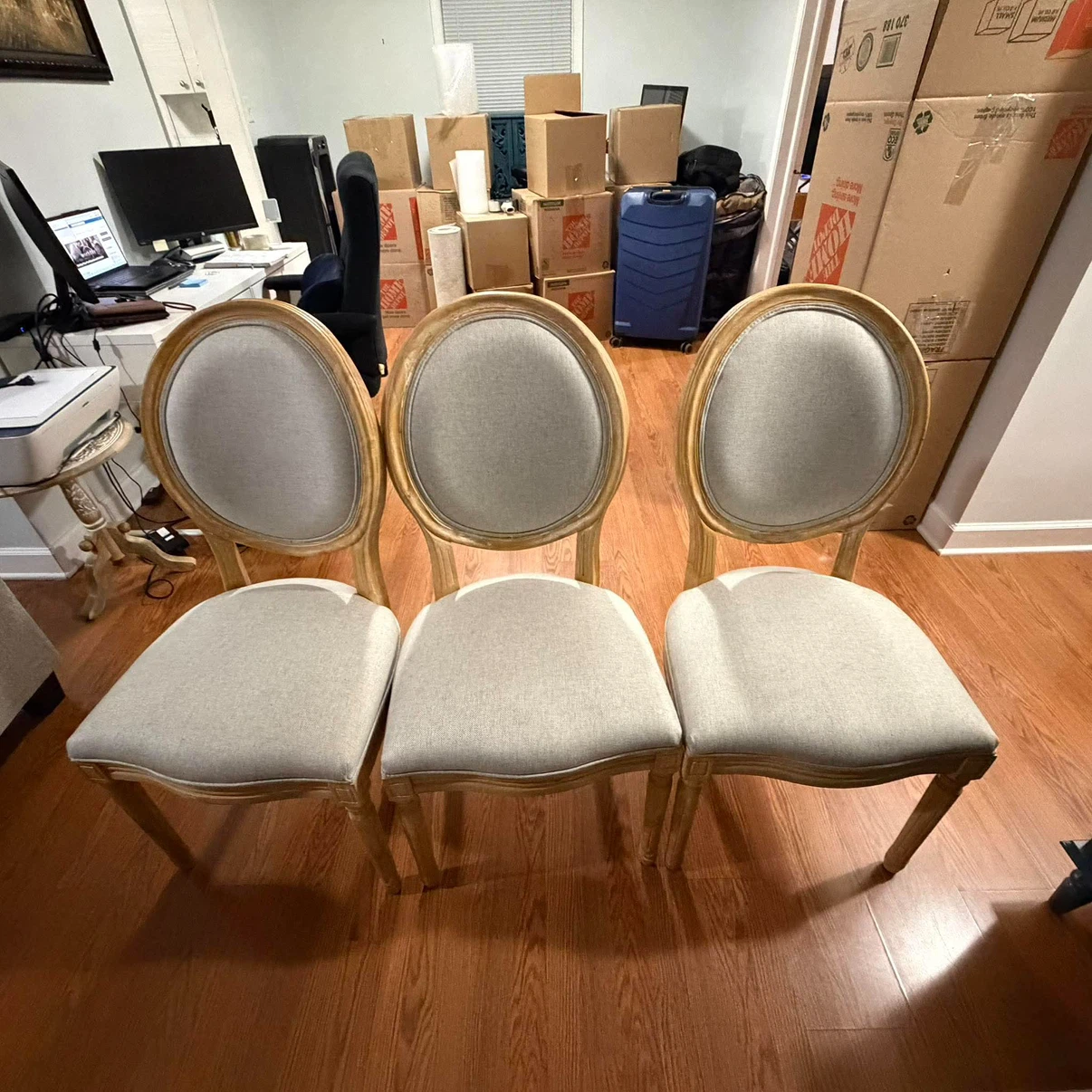 Set of 6 Oval Back Dining Chairs