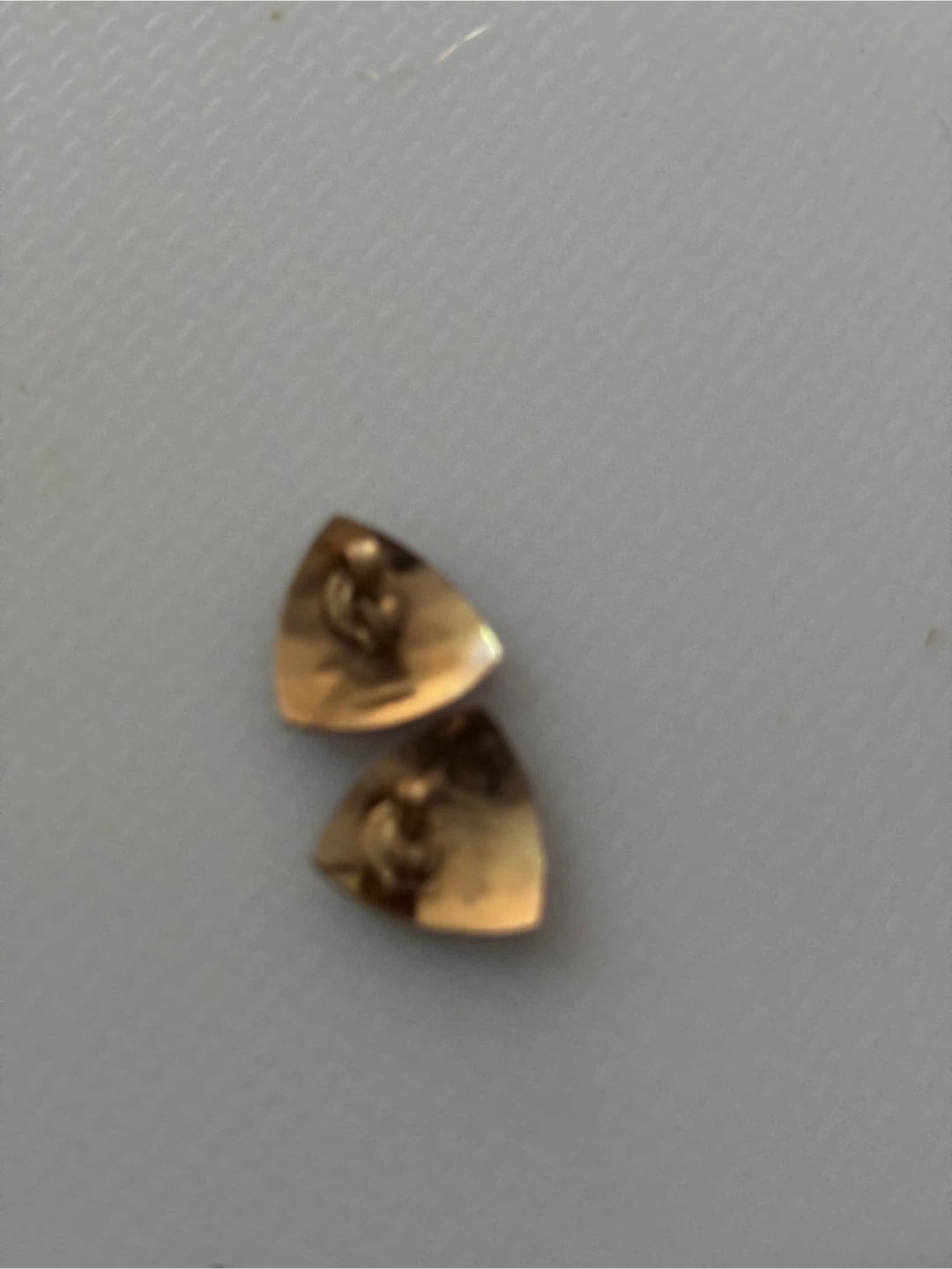Tri-colour Gold Stud Earrings - photo 2