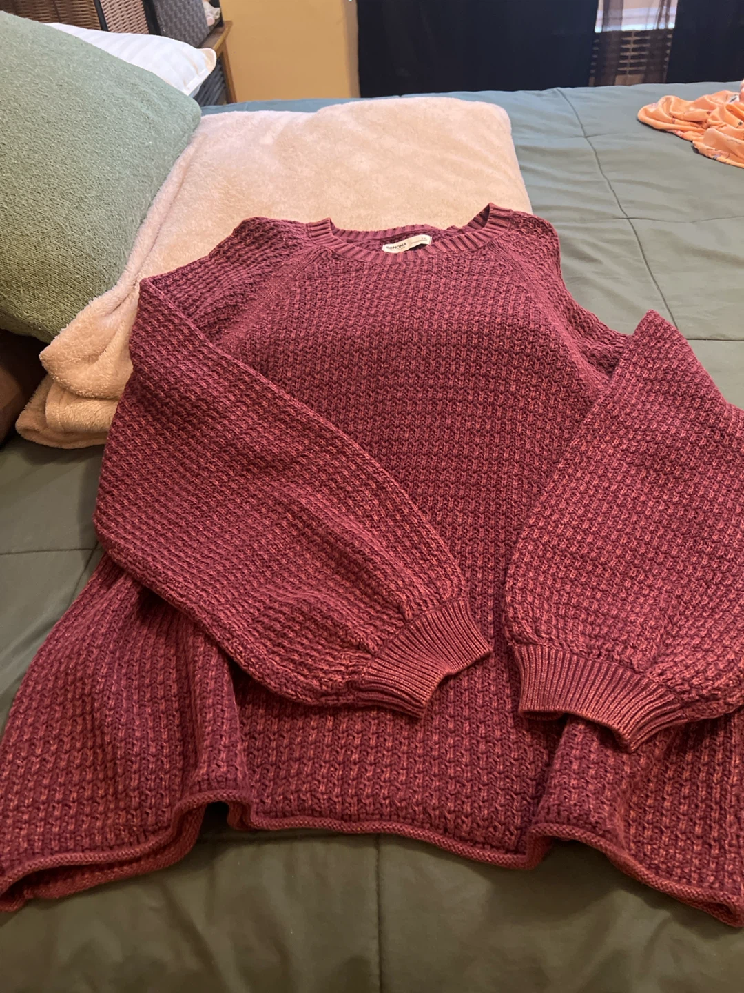 Sonoma Burgundy Knit Sweater