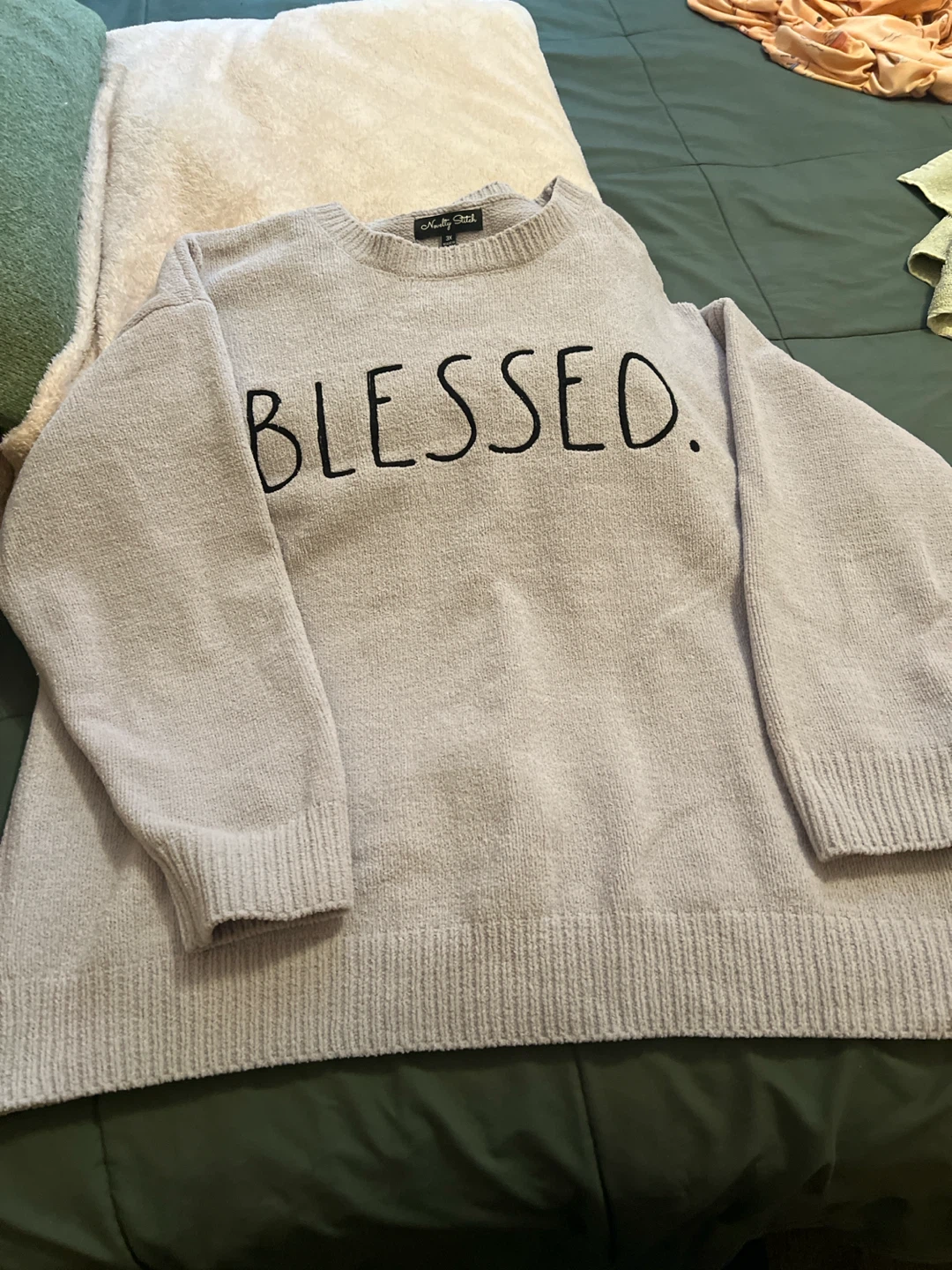 Novelty Stitch Blessed Sweater