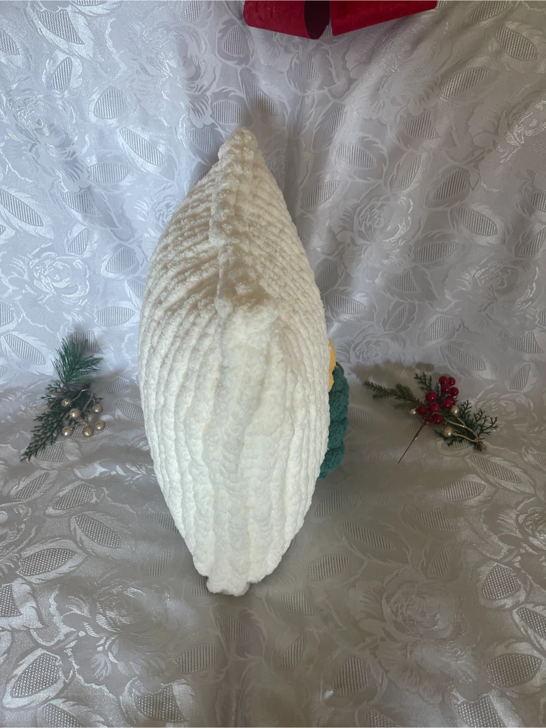 Hand-knit Christmas Tree Pillow - photo 3