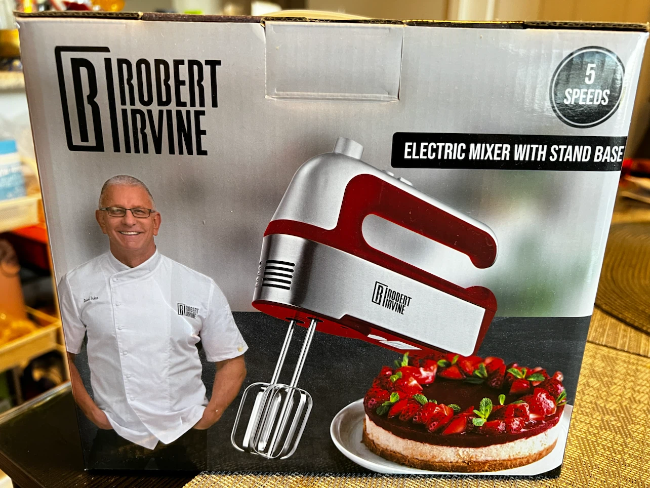 Robert Irvine Electric Mixer with Stand Base
