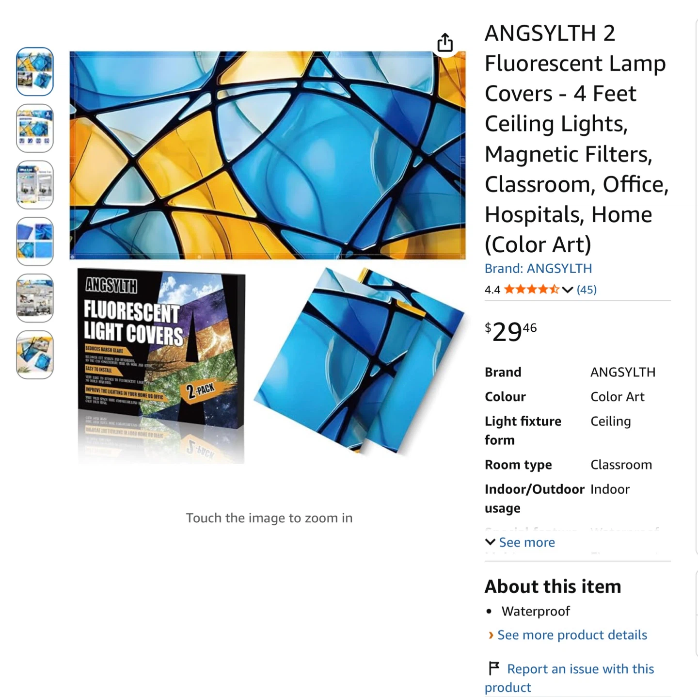 New Fluorescent Light Covers 2-Pack- 4x2” - photo 2