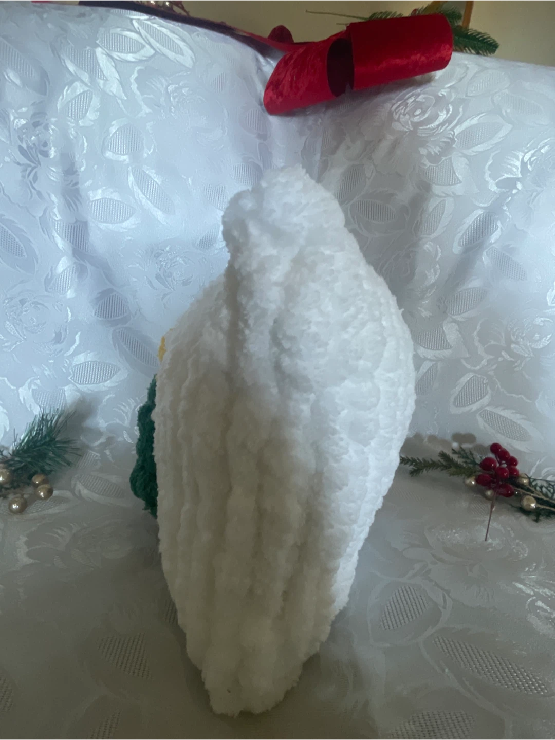 Hand-knit Christmas Tree Pillow - photo 2