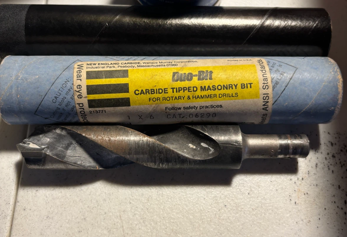 New England Carbide Duo-Bit Masonry Drill Bit 1 x 6