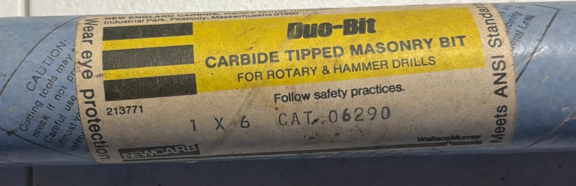 New England Carbide Duo-Bit Masonry Drill Bit 1 x 6 - photo 2