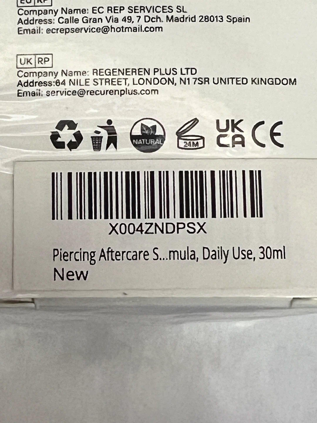 Recuren Plus Piercing Aftercare Spray 30ml - photo 5