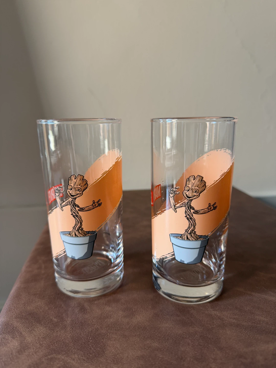 Set of 2 Marvel Groot Drinking Glasses