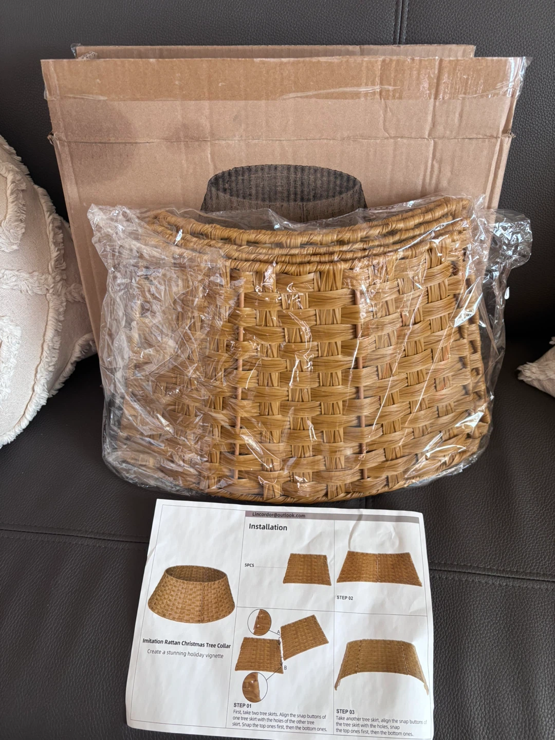 Imitation Rattan Christmas Tree Collar