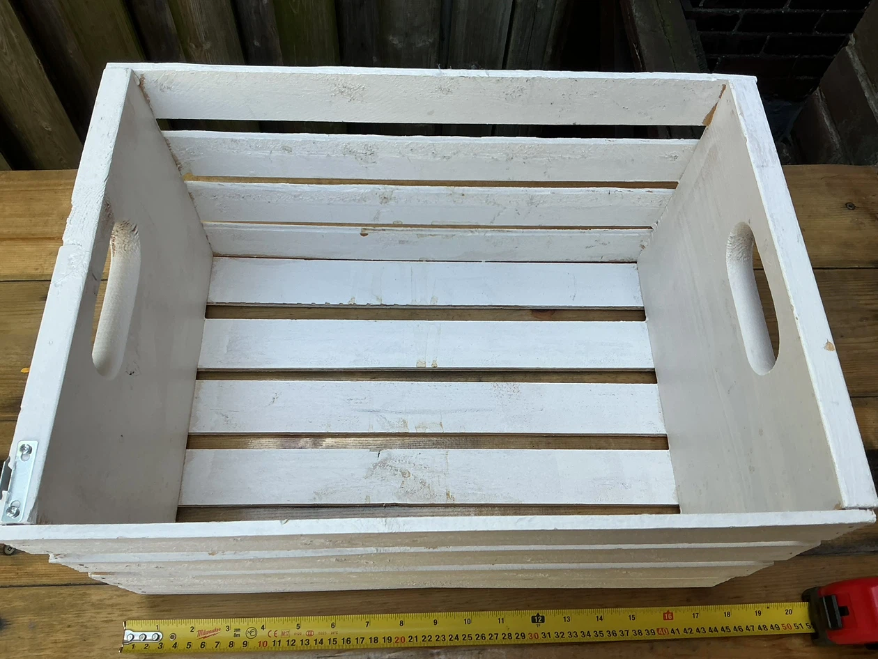 White painted wooden storage crate ! - photo 2