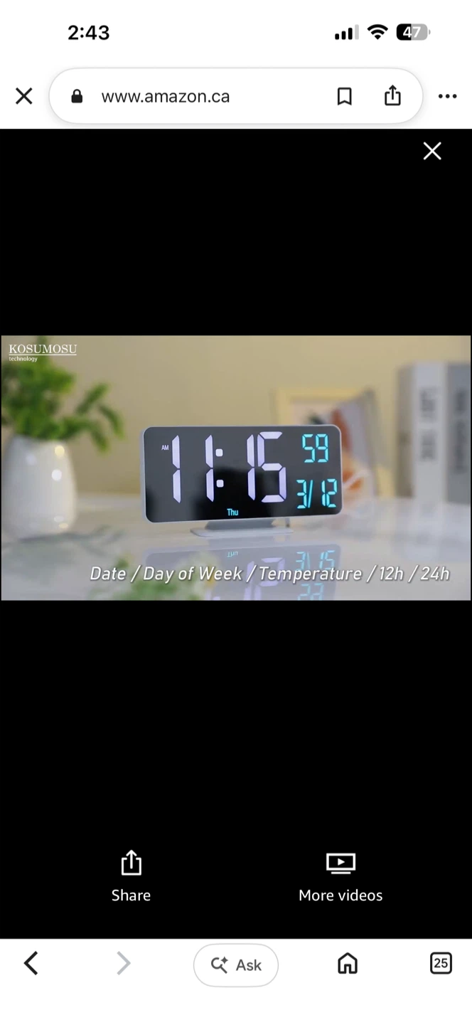 Kosumosu Digital Alarm Clock