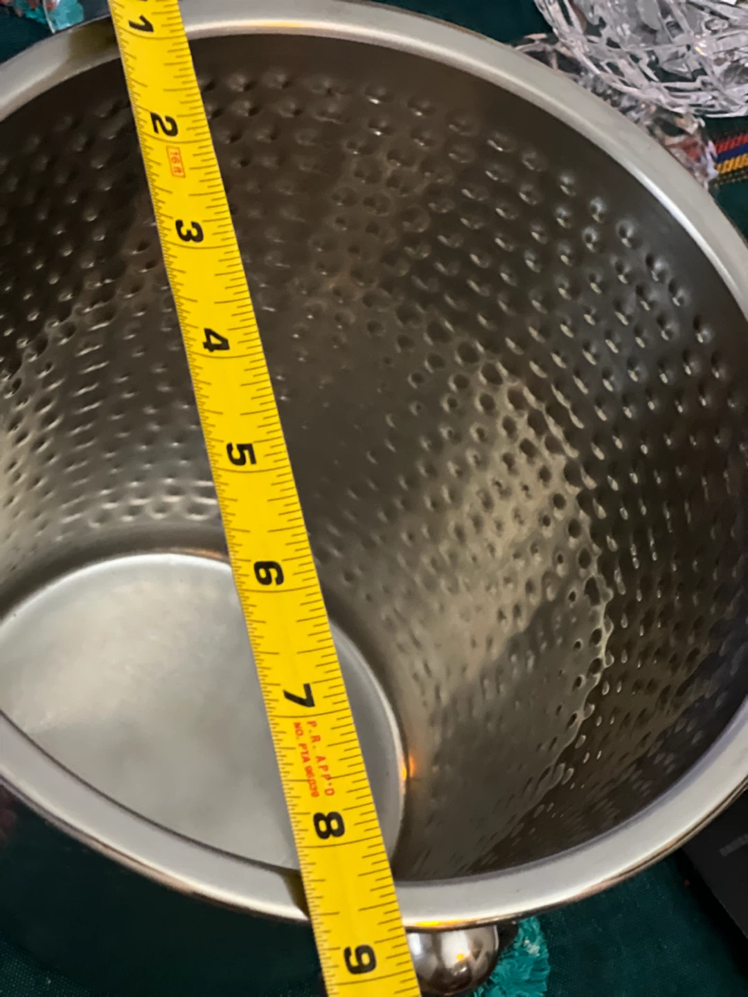Hammered stainless steel ice bucket - photo 3