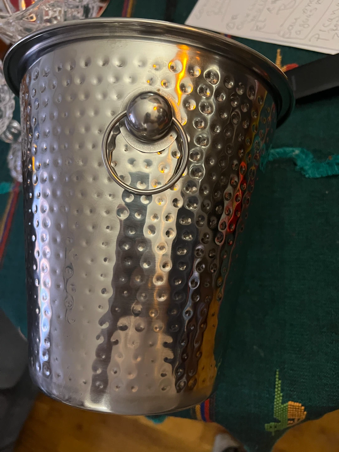 Hammered stainless steel ice bucket - photo 5