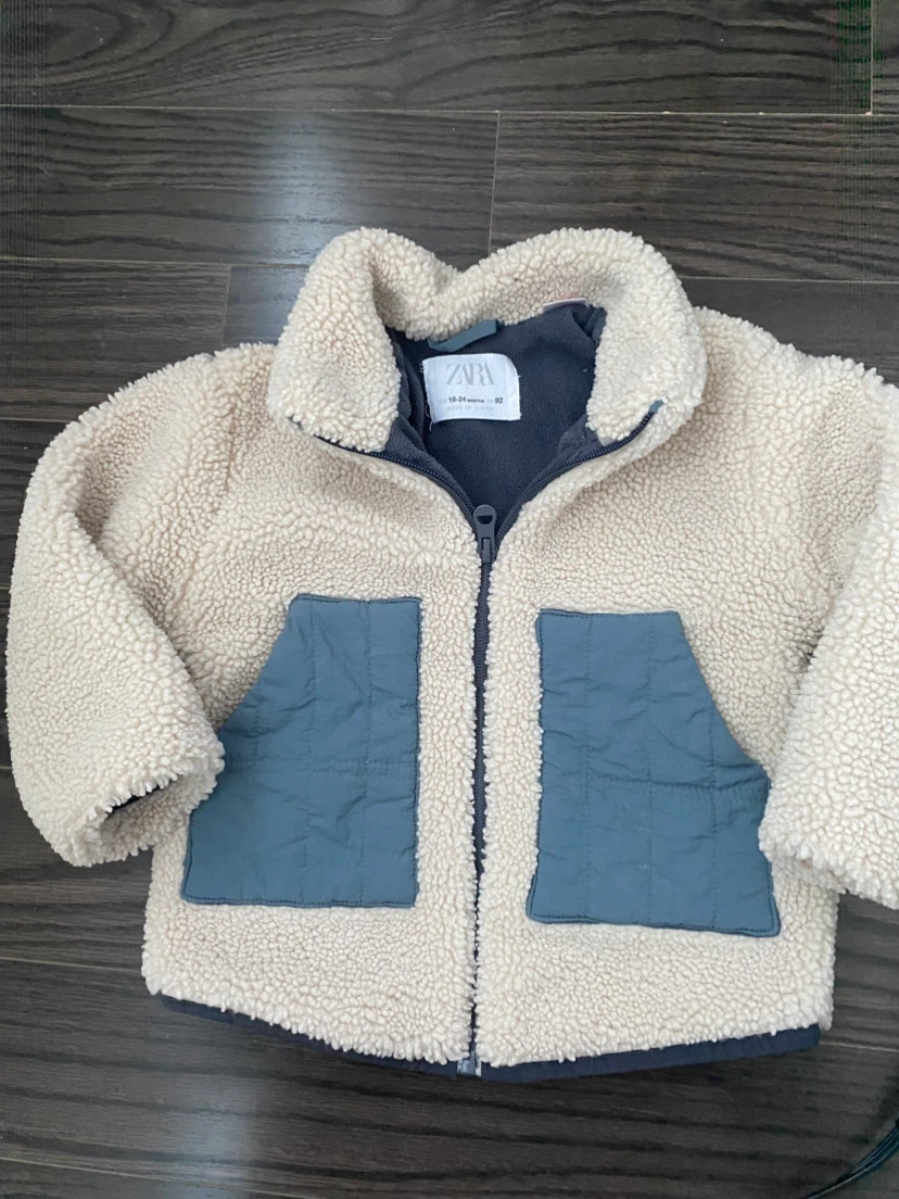Zara toddler sherpa zip-up jacket
