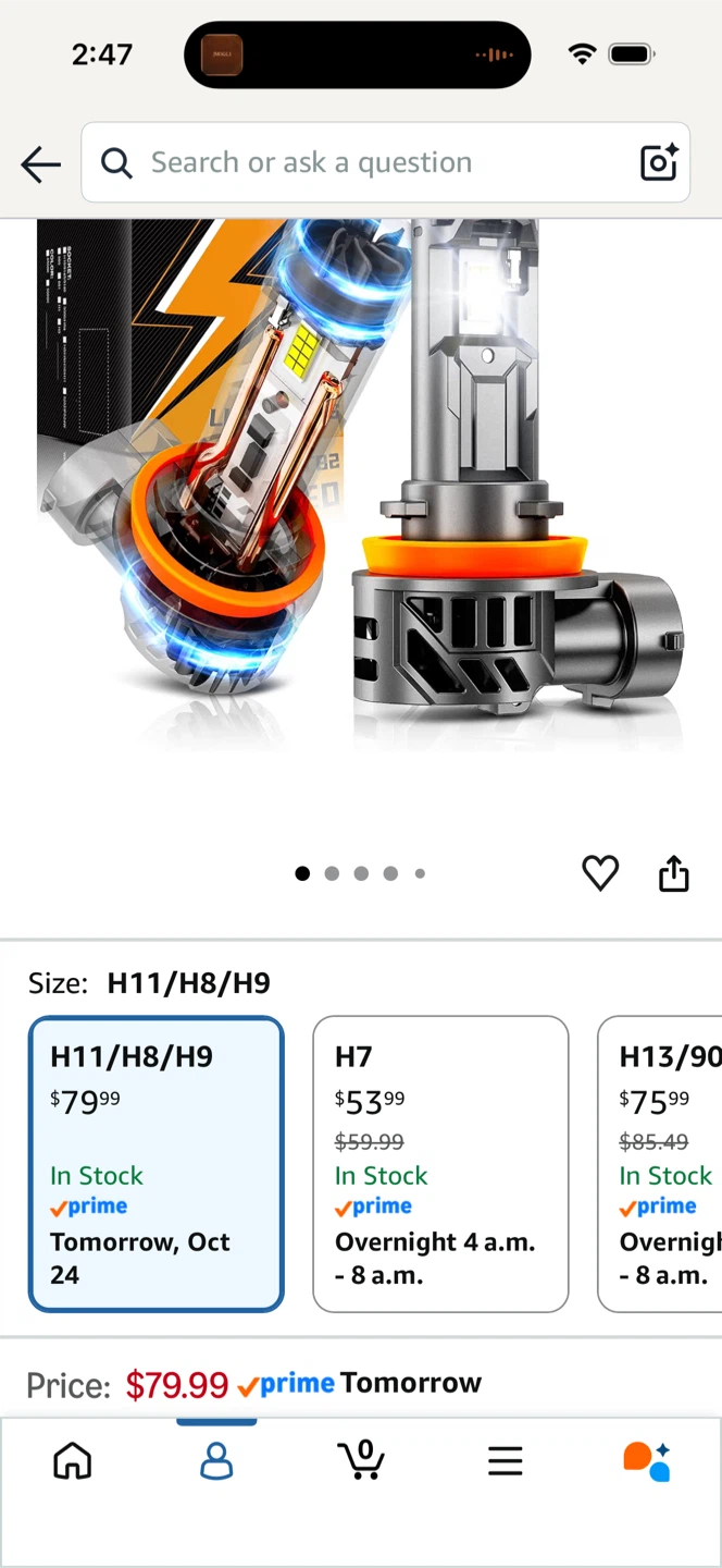 Auxbeam 2026 Q50 Series H11 H8 H9 LED Headlight Bulbs - photo 3
