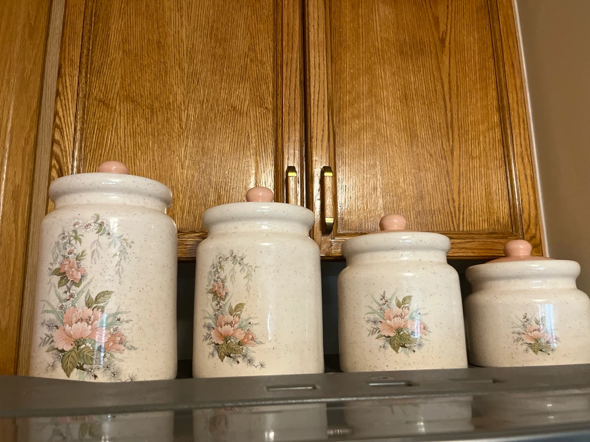 Floral ceramic canister set - photo 2