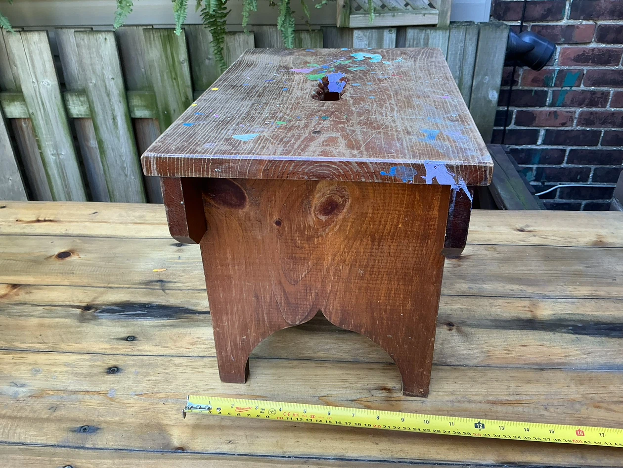 Vintage Wooden Strong & Sturdy Step Stool ! - photo 5