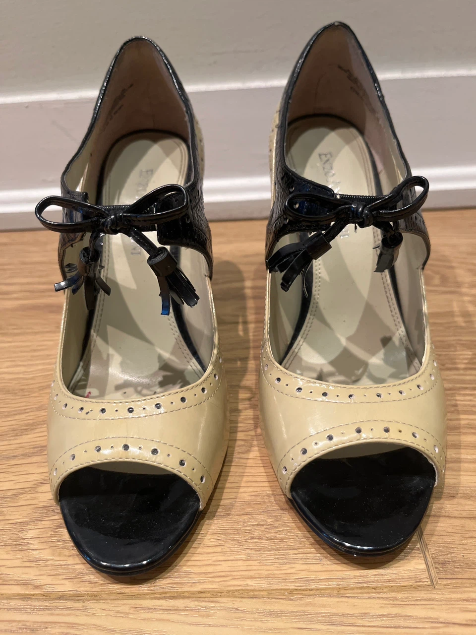Enzo Angiolini Two-Tone Tassel Heels