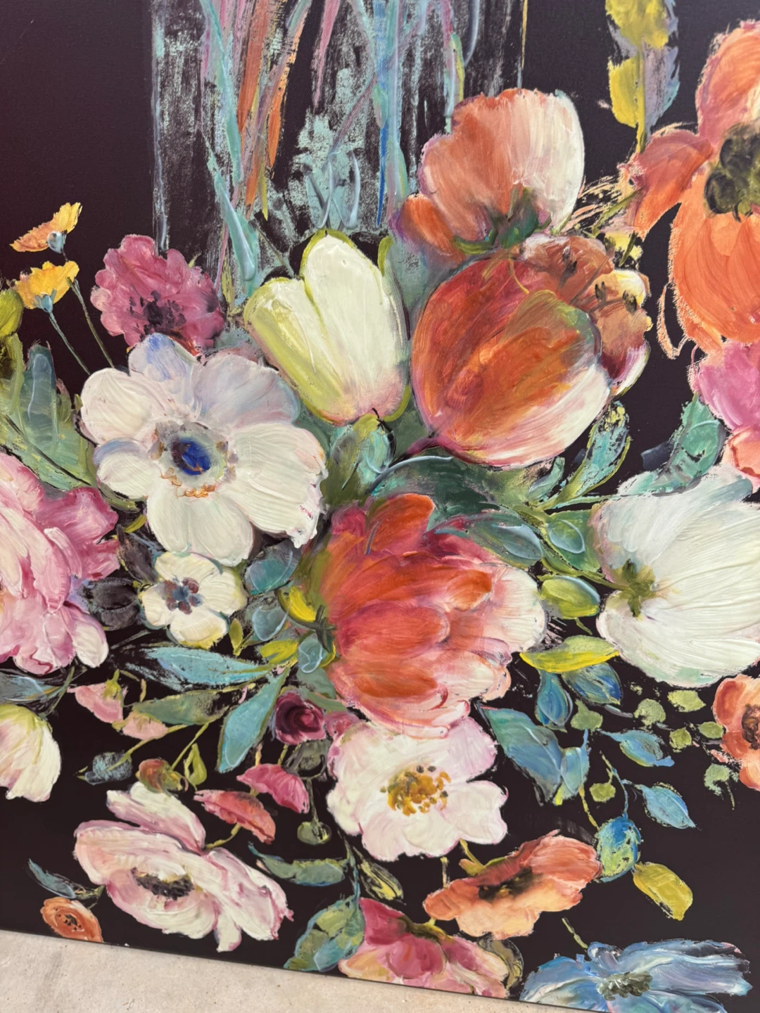 Floral Oil Painting on Canvas - photo 2