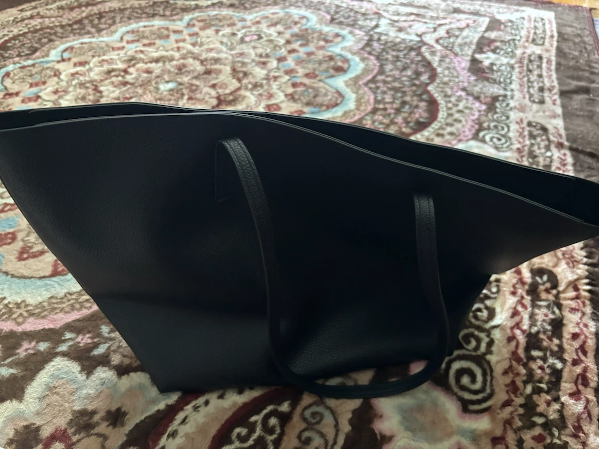 Black Pebbled Leather Tote Bag - photo 2
