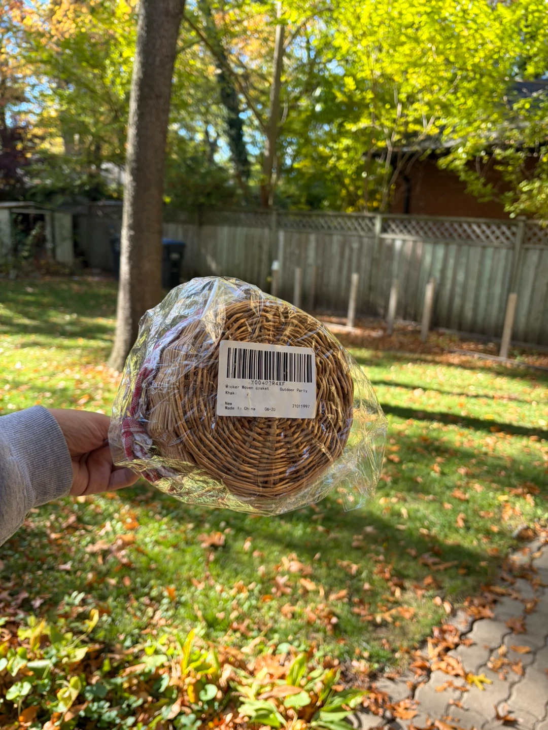Wicker Woven Picnic Basket - photo 4