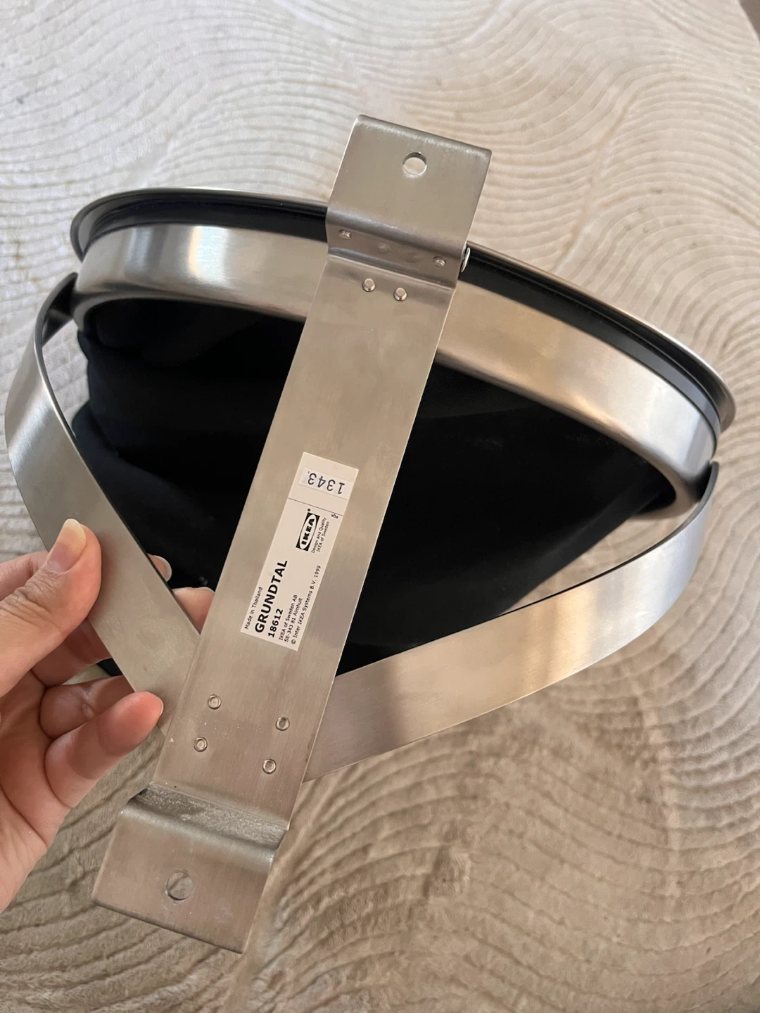 Ikea Wall Mounted Stainless Steel Hoop Laundry Hamper Grundtal - photo 3