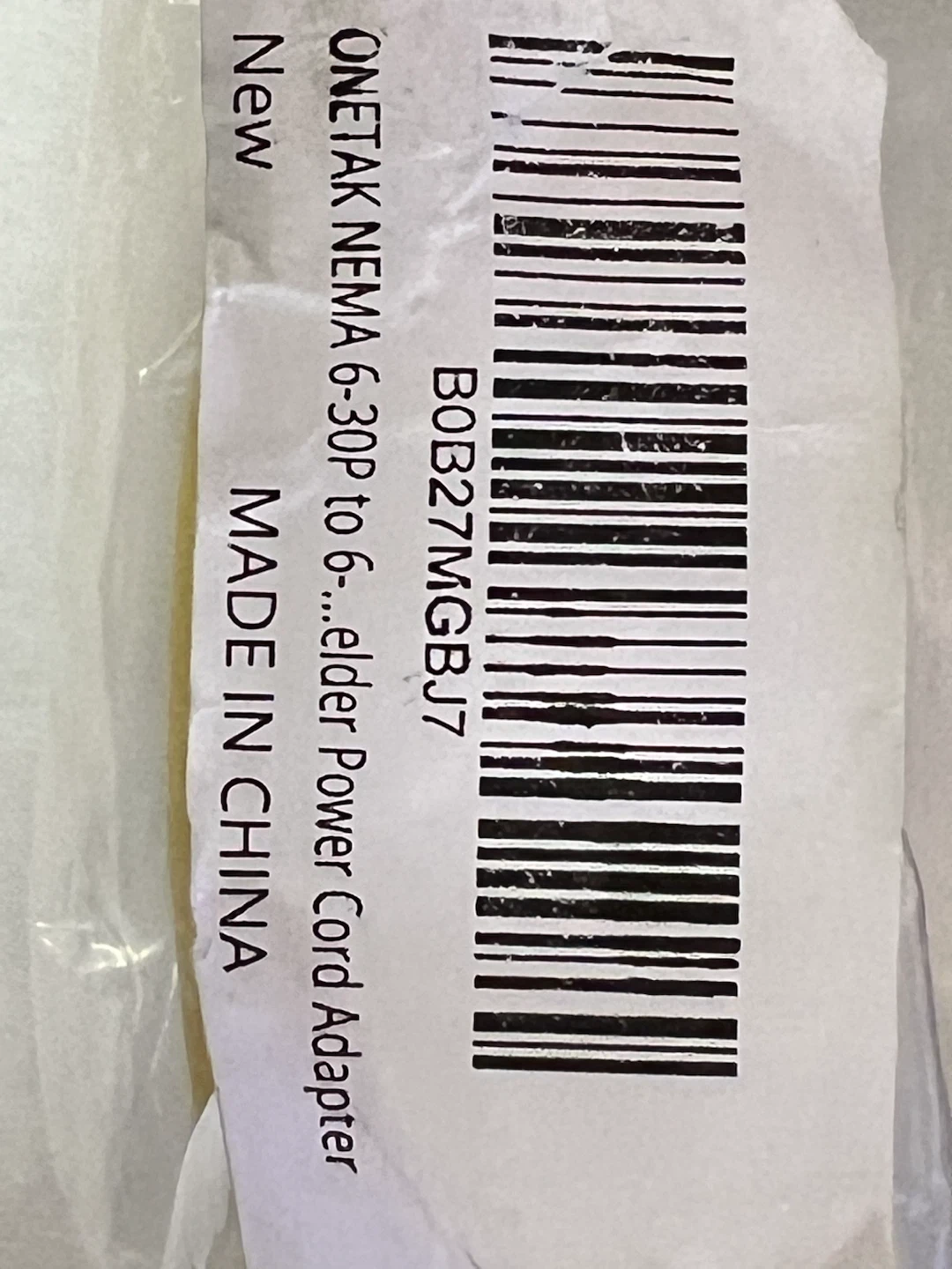 Onetak NEMA 6-30P to 6-50R Power Cord Adapter - photo 2