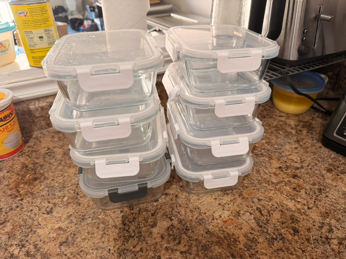 Set of 8 Glass Food Storage Containers - photo 2