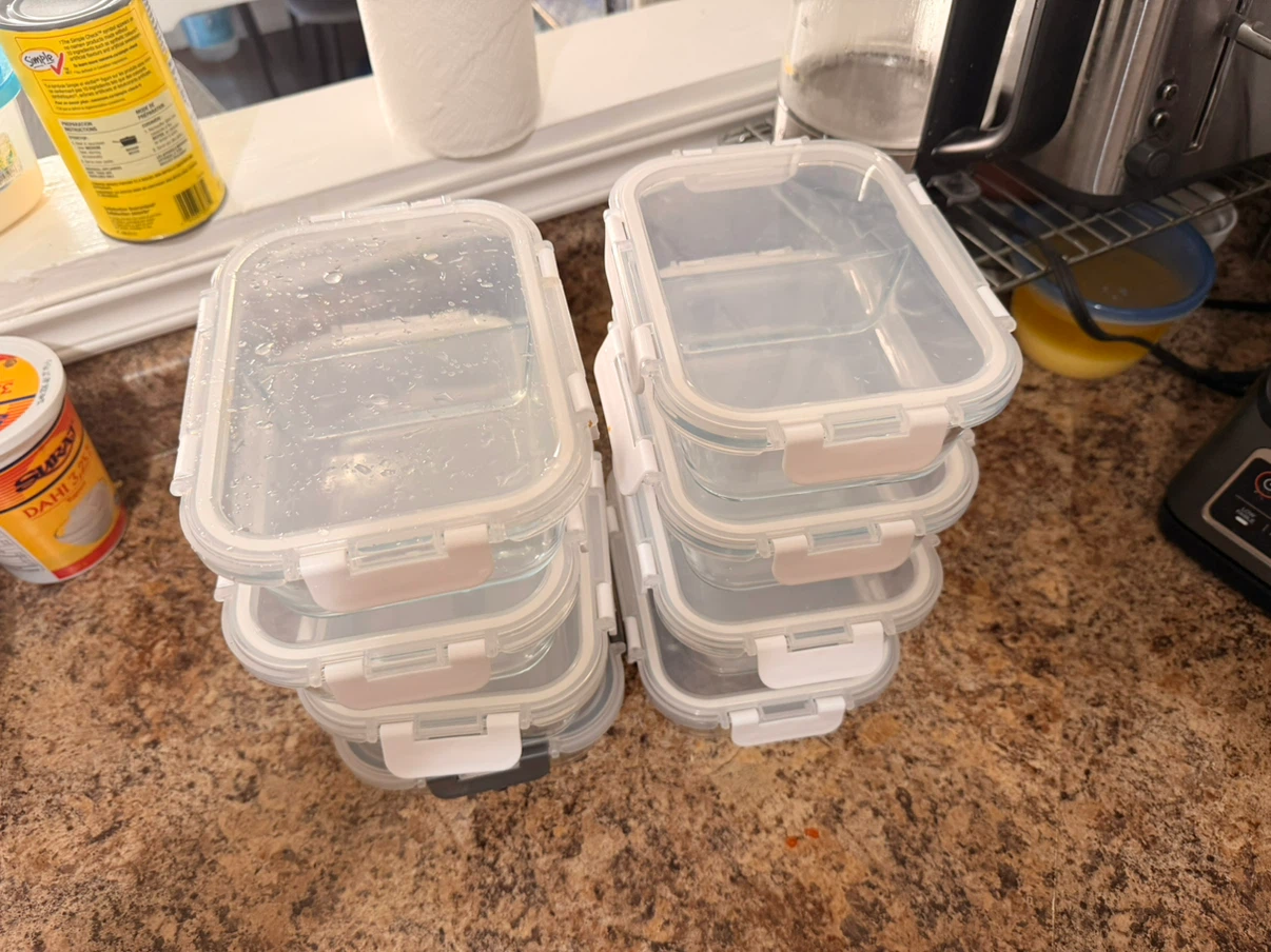 Set of 8 Glass Food Storage Containers - photo 3
