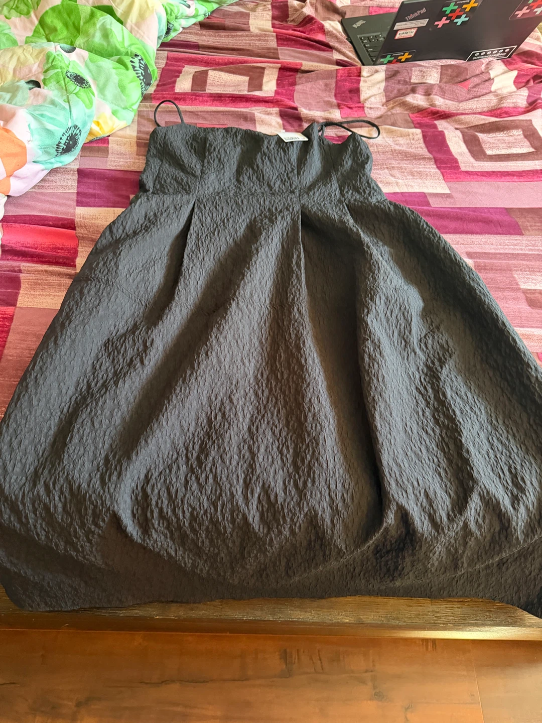H&M black sleeveless dress- noodles strap - photo 2