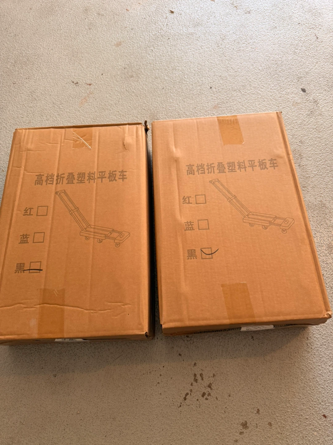 Foldable Plastic Flatbed Trolley - Black - photo 3