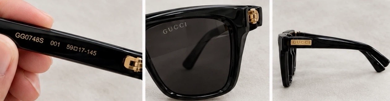 Gucci GG0748S Black Frame Grey Lens Sunglasses - photo 3