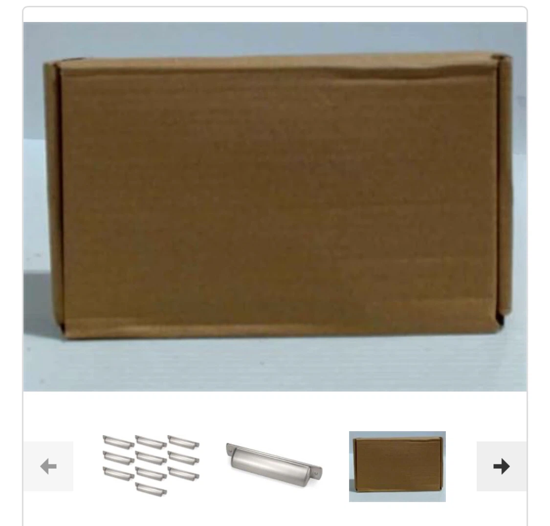 Cup cabinet pulls, brushed nickel - photo 4