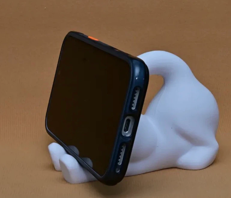 White Cat Phone Stand
