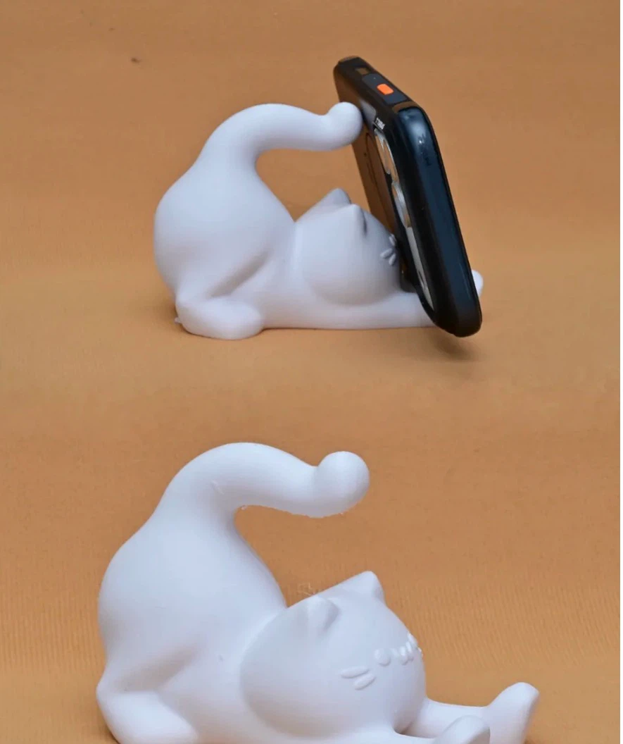 White Cat Phone Stand - photo 2