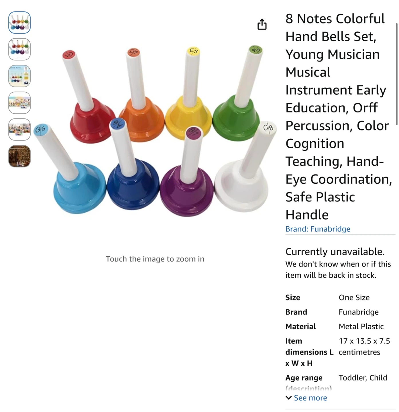 New Funabridge 8 Note Hand Bell Set - photo 2