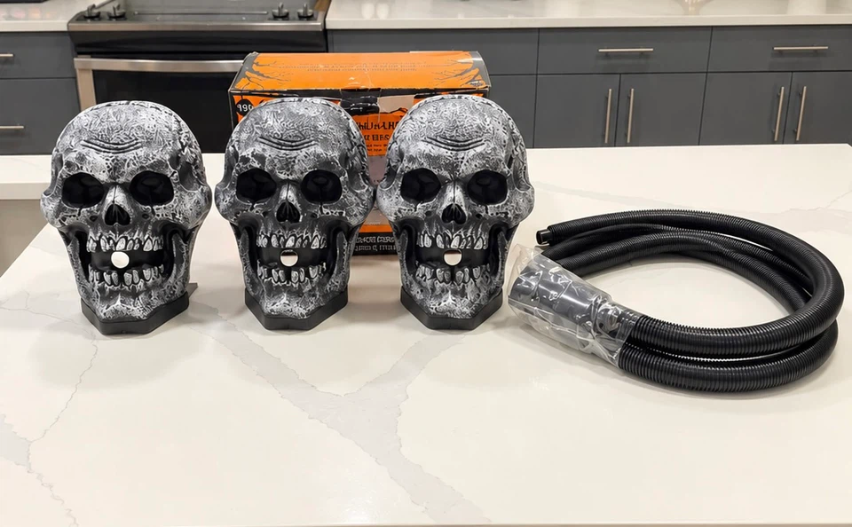Halloween Skull Trio Fog Machine Accessory BNIB - photo 2