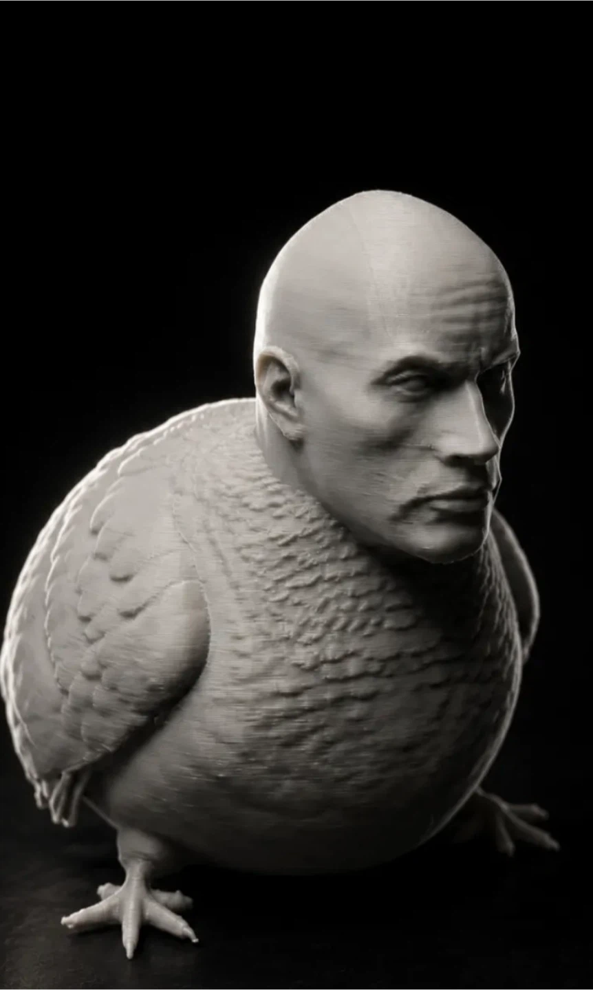 Dwayne The Rock Johnson Chicken Figurine - photo 3