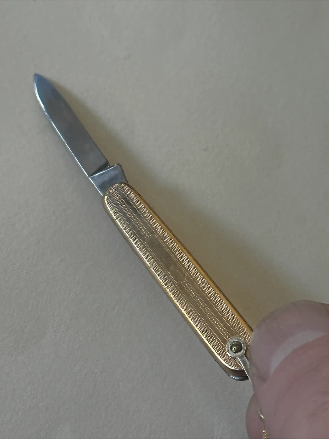 Gold tone Richards of Sheffield keychain penknife - photo 4