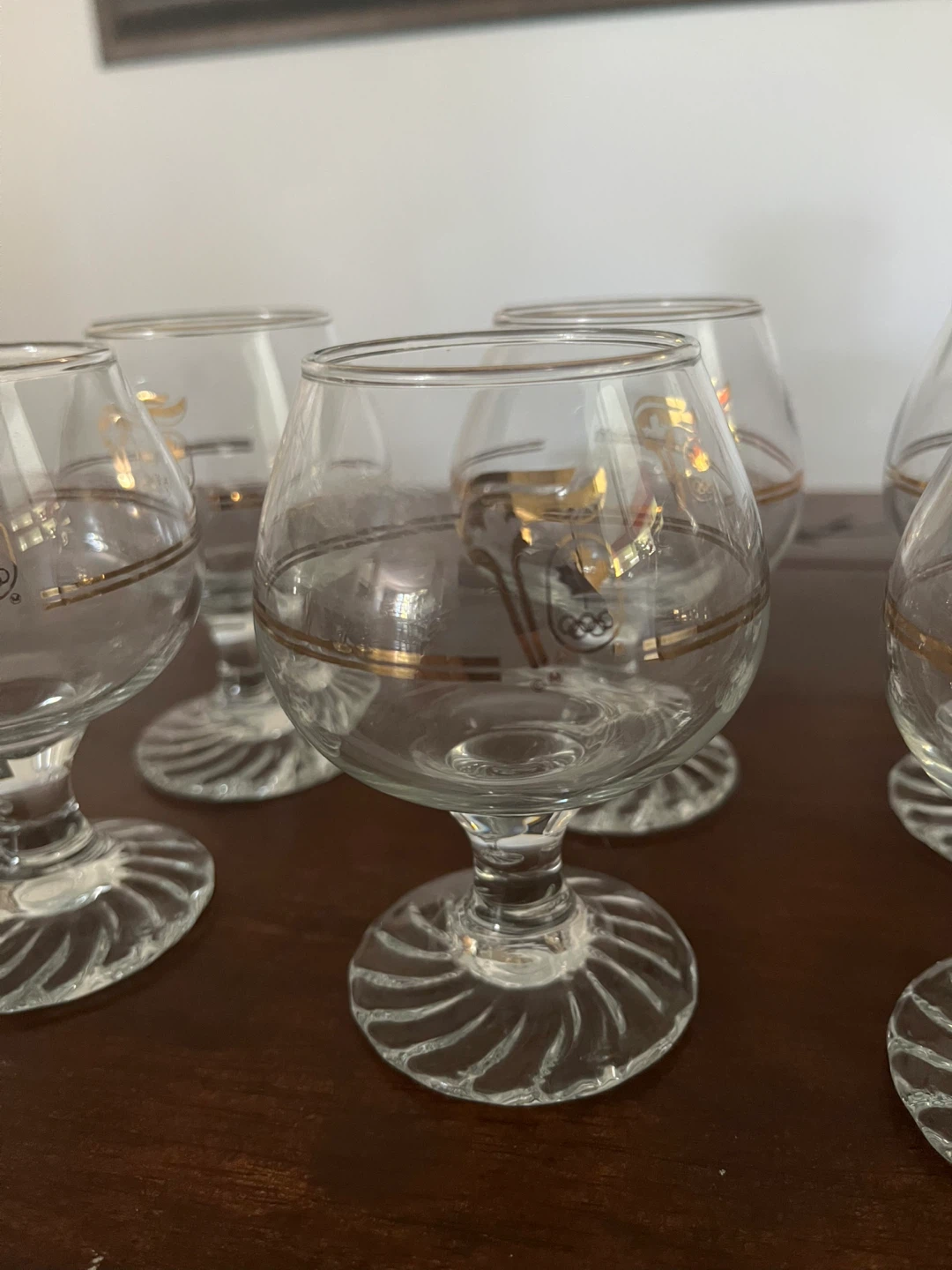 Set of 6 Olympic Souvenir Brandy Snifter Glasses - photo 3