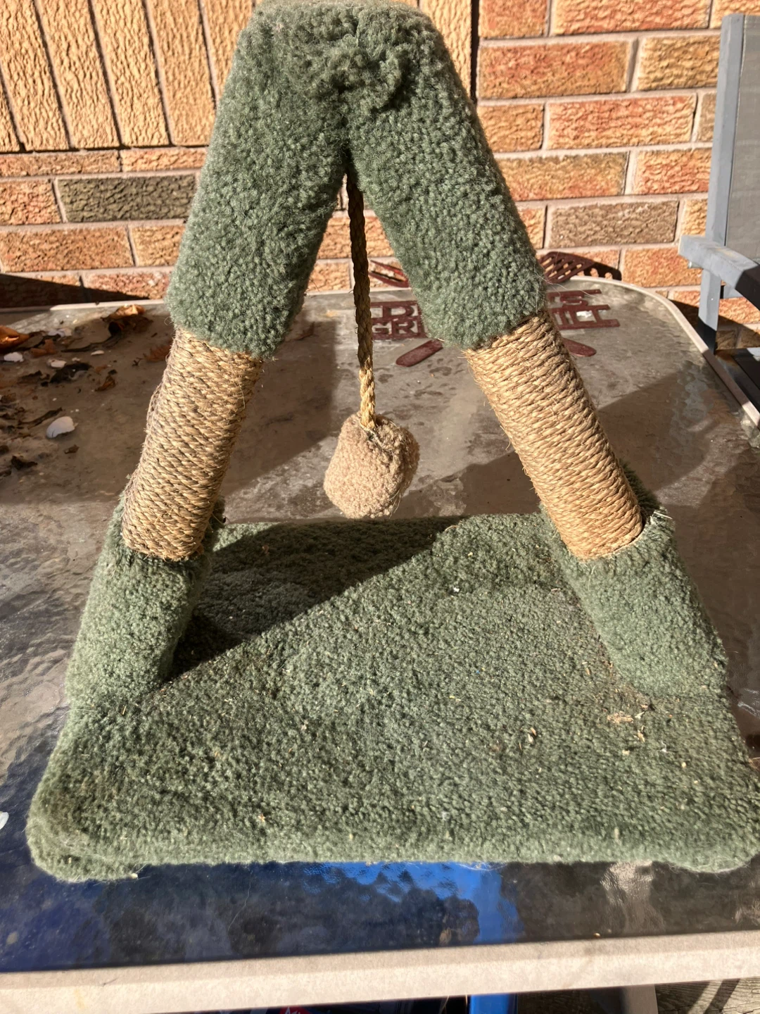 Green Cat Scratching Post